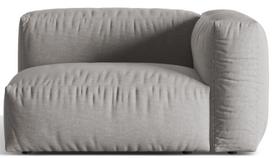 Modulinė sofa Micadoni Martina Structured, šviesiai pilka, dešininė, 121 x 106 cm x 75 cm