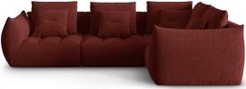 Modulinė sofa Micadoni Home Bloom City 56, raudona, dešininė, 316 x 216 cm x 95 cm