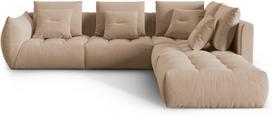 Modulinė sofa Micadoni Home Bloom Casino, smėlio ruda, dešininė, 316 x 310 cm x 95 cm