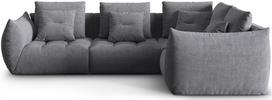 Modulinė sofa Micadoni Home Bloom City 86, pilka, dešininė, 316 x 216 cm x 95 cm