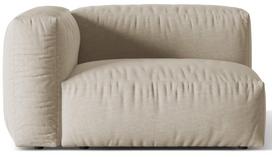 Modulinė sofa Micadoni Martina Structured fabric, šviesiai smėlinė, kairinė, 121 x 106 cm x 75 cm
