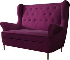 Sofa Aros Mat Velvet 68, tamsiai violetinė, 90 x 150 cm x 103 cm