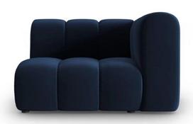 Modulinė sofa Micadoni Home Lupine Velvet, mėlyna, dešininė, 114 x 87 cm x 70 cm