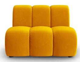 Modulinė sofa Micadoni Home Lupine Velvet, geltona, 90 x 87 cm x 70 cm