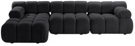 Modulinė sofa Micadoni Bellis, grafito, kairinė, 282 x 155 cm x 70 cm
