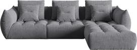 Modulinė sofa Micadoni Home Bloom City86, pilka, 332 x 216 cm x 95 cm