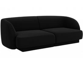 Sofa Micadoni Home Miley Velvet, juoda, 184 x 85 cm x 74 cm