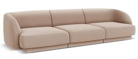 Sofa Micadoni Home Miley Velvet, rožinė, 259 x 85 cm x 74 cm