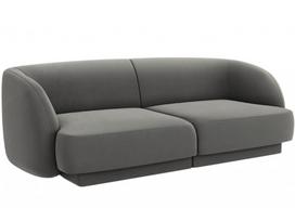 Sofa Micadoni Home Miley Velvet, pilka, 184 x 85 cm x 74 cm