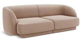 Sofa Micadoni Home Miley Velvet, rožinė, 184 x 85 cm x 74 cm