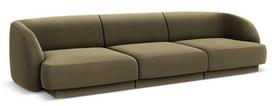 Sofa Micadoni Home Miley Velvet, žalia, 259 x 85 cm x 74 cm