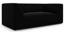 Sofa Micadoni Home Ruby Velvet, juoda, 174 x 92 cm x 69 cm