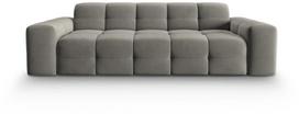 Sofa Micadoni Home Kendal Velvet 3 Seats, tamsiai pilka, 222 x 103 cm x 79 cm