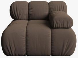 Modulinė sofa Micadoni Bellis 3D, ruda, dešininė, 94 x 94 cm x 64 cm