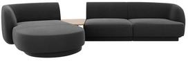 Modulinė sofa Micadoni Miley Blu14, grafito, kairinė, 300 x 145 cm x 70 cm
