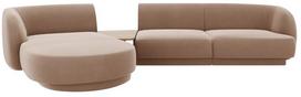 Modulinė sofa Micadoni Miley Blu40, rusva, kairinė, 300 x 144 cm x 70 cm