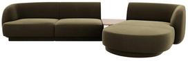 Modulinė sofa Micadoni Miley Blu77, žalia, dešininė, 300 x 145 cm x 70 cm