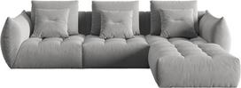 Modulinė sofa Micadoni Home Bloom Velvet, pilka, 332 x 216 cm x 95 cm