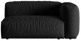 Modulinė sofa Micadoni Martina Structured, juoda, dešininė, 160 x 106 cm x 75 cm