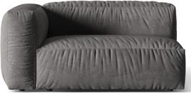 Modulinė sofa Micadoni Martina Velvet, pilka, kairinė, 160 x 106 cm x 75 cm