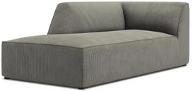 Sofa Micadoni Home Ruby Corduroy Chaise Longue, šviesiai pilka, kairinė, 181 x 93 cm x 69 cm