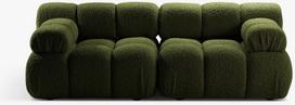 Modulinė sofa Micadoni Bellis, tamsiai žalia, 188 x 94 cm x 70 cm