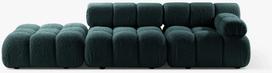 Modulinė sofa Micadoni Bellis, tamsi turkio, dešininė, 282 x 94 cm x 70 cm