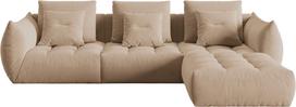 Modulinė sofa Micadoni Home Bloom Velvet, smėlio ruda, 332 x 216 cm x 95 cm