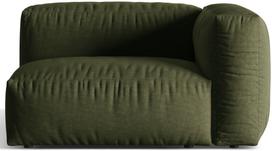 Modulinė sofa Micadoni Martina Structured fabric, žalia, dešininė, 121 x 106 cm x 75 cm