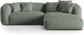 Modulinė sofa Micadoni Martina Boston, šviesiai žalia, dešininė, 283 x 176 cm x 75 cm
