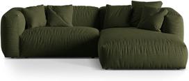 Modulinė sofa Micadoni Martina Boston, žalia, dešininė, 283 x 176 cm x 75 cm