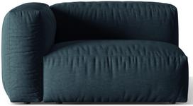 Modulinė sofa Micadoni Martina Structured, mėlyna, kairinė, 121 x 106 cm x 75 cm