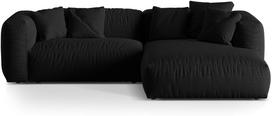 Modulinė sofa Micadoni Martina Boston, juoda, dešininė, 283 x 176 cm x 75 cm
