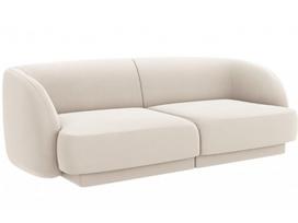 Sofa Micadoni Home Miley Velvet, šviesiai ruda, 184 x 85 cm x 74 cm