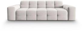 Sofa Micadoni Home Kendal Velvet 3 Seats, šviesiai pilka, 222 x 103 cm x 79 cm