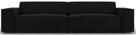 Sofa Micadoni Home Jodie Velvet 3 Seats, juoda, 204 x 102 cm x 70 cm