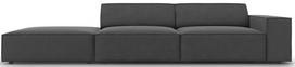 Sofa Micadoni Home Jodie 3 Seats, tamsiai pilka, kairinė, 262 x 102 cm x 70 cm