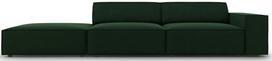 Sofa Micadoni Home Jodie 3 Seats, tamsiai žalia, kairinė, 262 x 102 cm x 70 cm