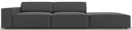 Sofa Micadoni Home Jodie 3 Seats, tamsiai pilka, dešininė, 262 x 102 cm x 70 cm