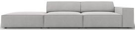 Sofa Micadoni Home Jodie Structured 3 Seats, šviesiai pilka, kairinė, 262 x 102 cm x 70 cm