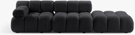 Modulinė sofa Micadoni Bellis, grafito, kairinė, 282 x 94 cm x 70 cm