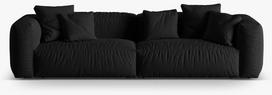 Modulinė sofa Micadoni Martina, juoda, 320 x 106 cm x 75 cm