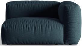Modulinė sofa Micadoni Martina Structured fabric, tamsiai mėlyna, dešininė, 121 x 106 cm x 75 cm