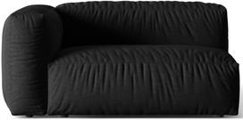 Modulinė sofa Micadoni Martina Structured, juoda, kairinė, 160 x 106 cm x 75 cm