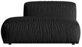 Modulinė sofa Micadoni Martina, juoda, kairinė, 133 x 106 cm x 75 cm