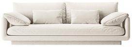 Sofa Micadoni Torino Structured, kreminė, 220 x 103 cm x 83 cm