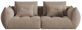 Modulinė sofa Micadoni Bloom Velvet, šviesiai ruda, 232 x 106 cm x 95 cm