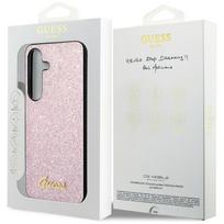 telefono deklas s24 - Guess "Glitter Script Case for Samsung Galaxy S24" Rožinis (Pink) - 2 nuotrauka