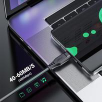 usb a usb c pakrovejas - Acefast C3-04 Black - 2 nuotrauka