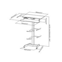 electric desk - Maclean MC-835 Juodas (Black) - 2 nuotrauka